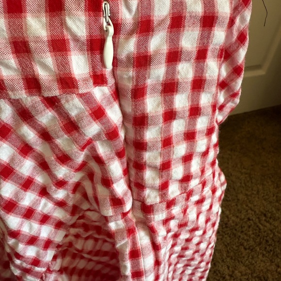 Loft Red Gingham Dress - Picture 2 of 10